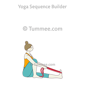 sage marichi pose a with strap (Marichyasana A With Strap)