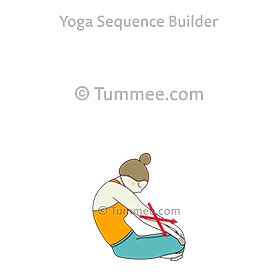 seated cat pose variation arms crossed on knees (Upavistha Marjaryasana Variation Arms Crossed On Knees)