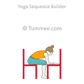 seated child pose two chairs (Upavishta Balasana Two Chairs)