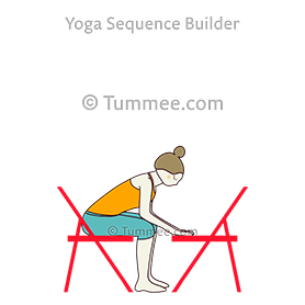 seated forward fold feet floor two chairs (Paschimottanasana Pada Floor Two Chairs)