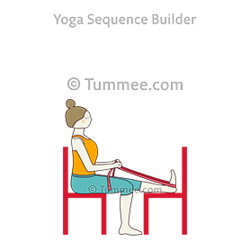 seated hand to big toe pose a strap two chairs (Upavishta Hasta Padangusthasana A Strap Two Chairs)