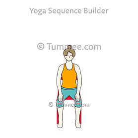 Hatha suave yoga sequence with seated mountain pose rubbing knees chair is a yoga sequence which has 42 poses...
