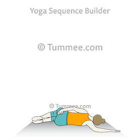 shoulder stretch pose variation knees bent