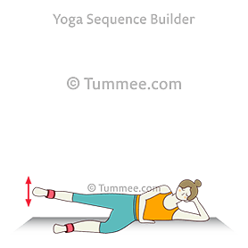 side lying lateral pulses pose ankle weights