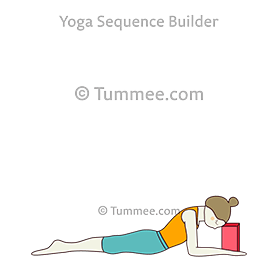 sphinx pose forehead block (Salamba Bhujangasana Lalata Block)