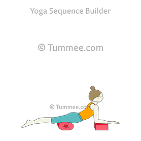 sphinx pose on blocks and bolster (Salamba Bhujangasana On Blocks And Bolster)