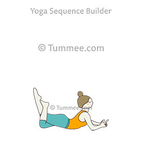 sphinx pose with eagle legs (Salamba Bhujangasana Garudasana)