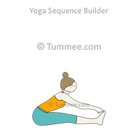 stafhand naar grote teenhouding I (Padangustha Dandasana I)