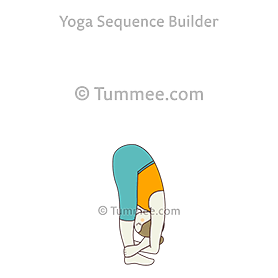 standing forward bend pose crossed hands (Uttanasana Vyatyasta Hasta)