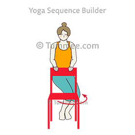 standing knee circles pose chair support (Salamba Sthita Dwi Janu Chakra Chair)