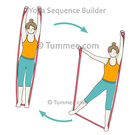 Standing Lateral Straight Leg Raise Exercise Resistance Band Yoga| Yoga ...