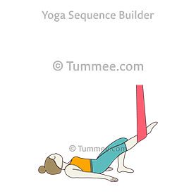 Antenne de cheville surélevée en décubitus dorsal (Supta Eka Pada Uttana Aerial)