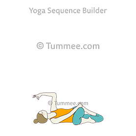 svastika legs in twisted belly pose (Pada Svastikasana In Jatara Parivartanasana)