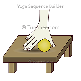 thumb spread massage tune up ball table close up