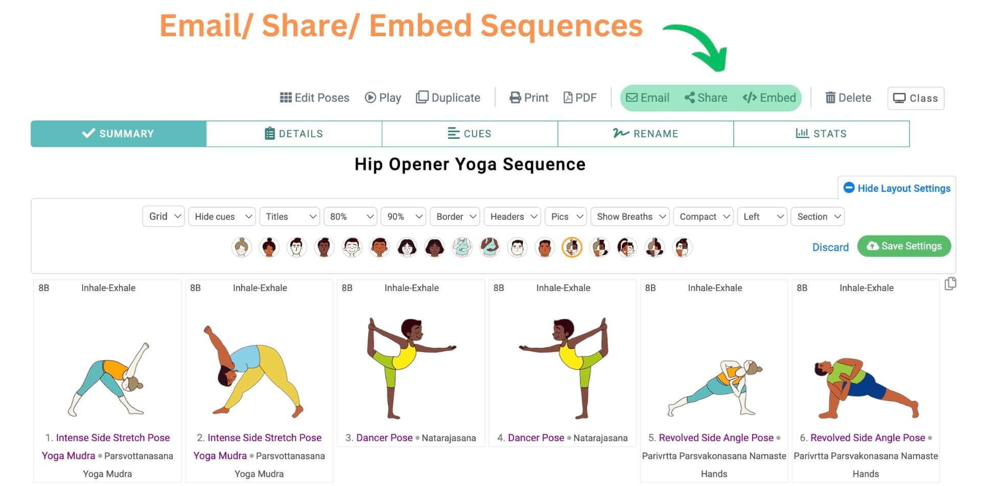 Share Sequences via Social Media, Websites, Blogs and More