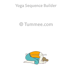 bred barnpositionsvariation händer på huvudet (Gokilasana)