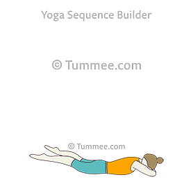 wide legged locust pose crocodile pose arms (Prasarita Pada Salabhasana Hasta Makarasana)